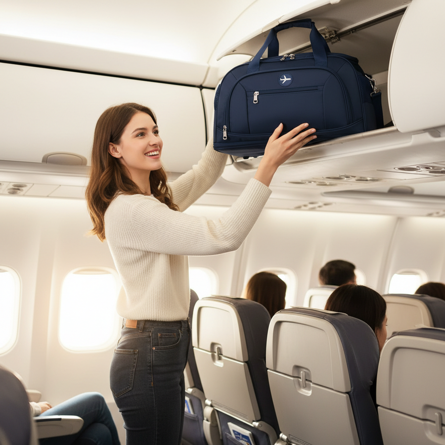 KARAGANDA Travel Bag, 54x26x27 cm, Oxford, Blue