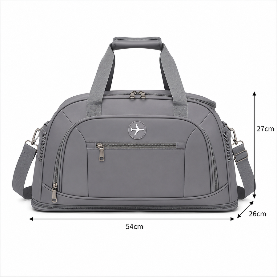KARAGANDA Travel Bag, 54x26x27 cm, Oxford, Grey