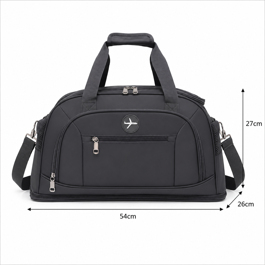 KARAGANDA Travel Bag, 54x26x27 cm, Oxford, Dark Grey