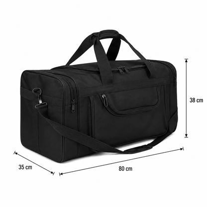 KOSTANAY Travel Bag, 80x35x38 cm, Oxford, Black