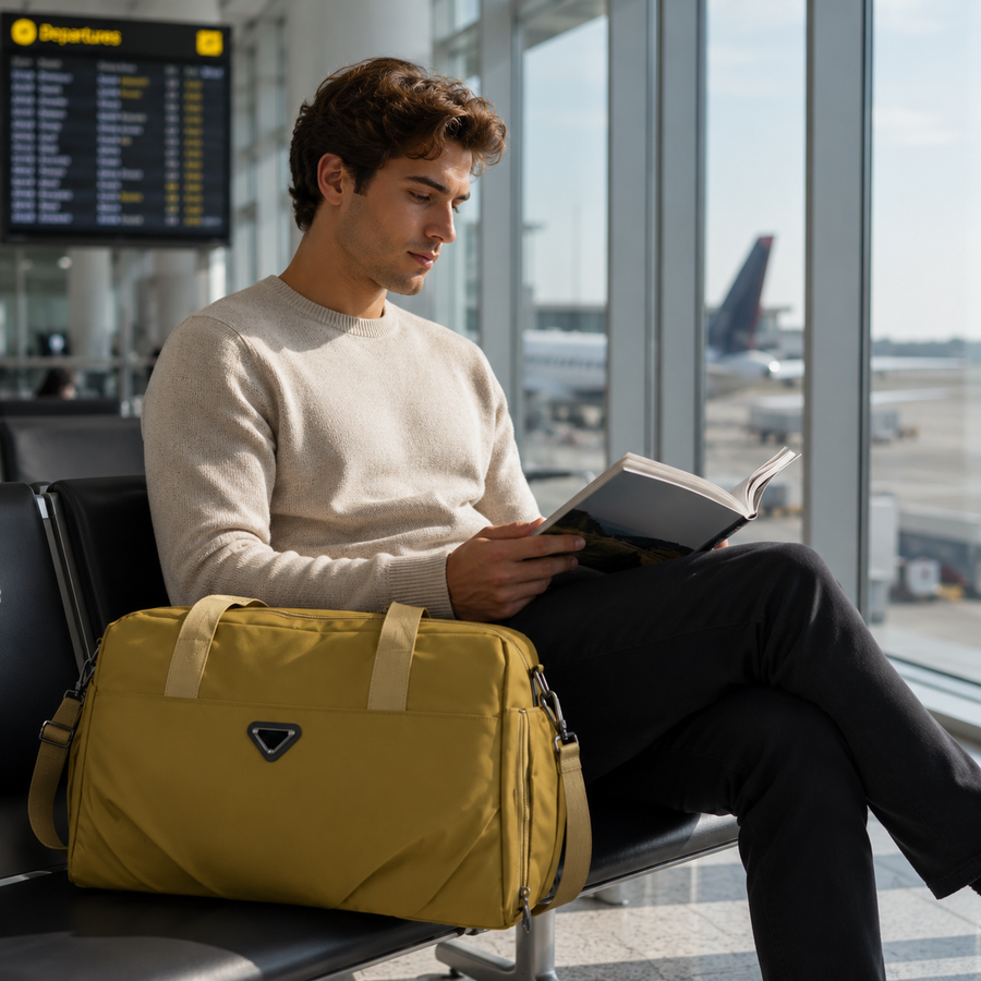 SHYMKENT Travel Bag, 46x22x28cm, Oxford, Yellow