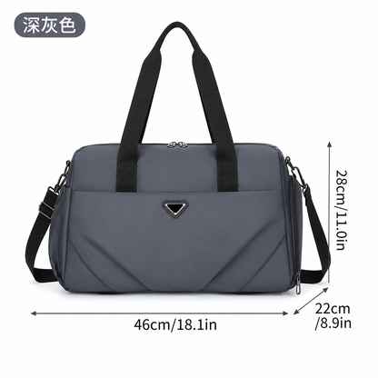 SHYMKENT Travel Bag, 46x22x28cm, Oxford, Dark Grey