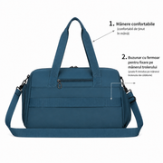 SHYMKENT Travel Bag, 46x22x28cm, Oxford, Green