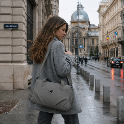 SHYMKENT Travel Bag, 46x22x28cm, Oxford, Gray Green