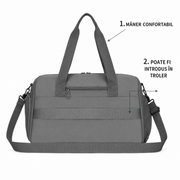 SHYMKENT Travel Bag, 46x22x28cm, Oxford, Gray Green