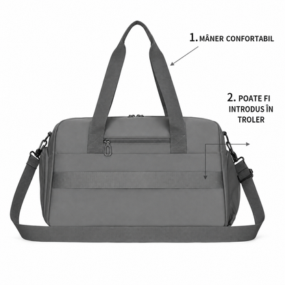 SHYMKENT Travel Bag, 46x22x28cm, Oxford, Gray Green