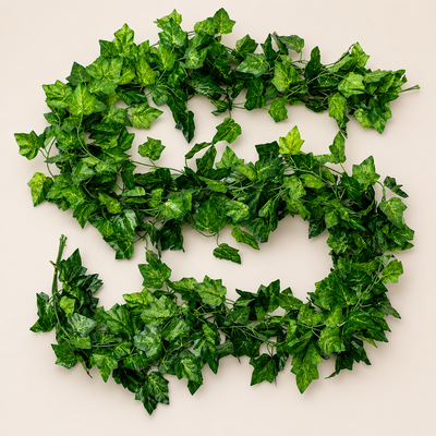 Artificial Ivy Garland Plant, 12 Branches x 30 Leaves, Green