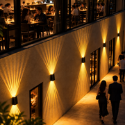 ZARAFSHON Outdoor LED Wall Light, 8W, Warm Light, IP65, Aluminum, Black