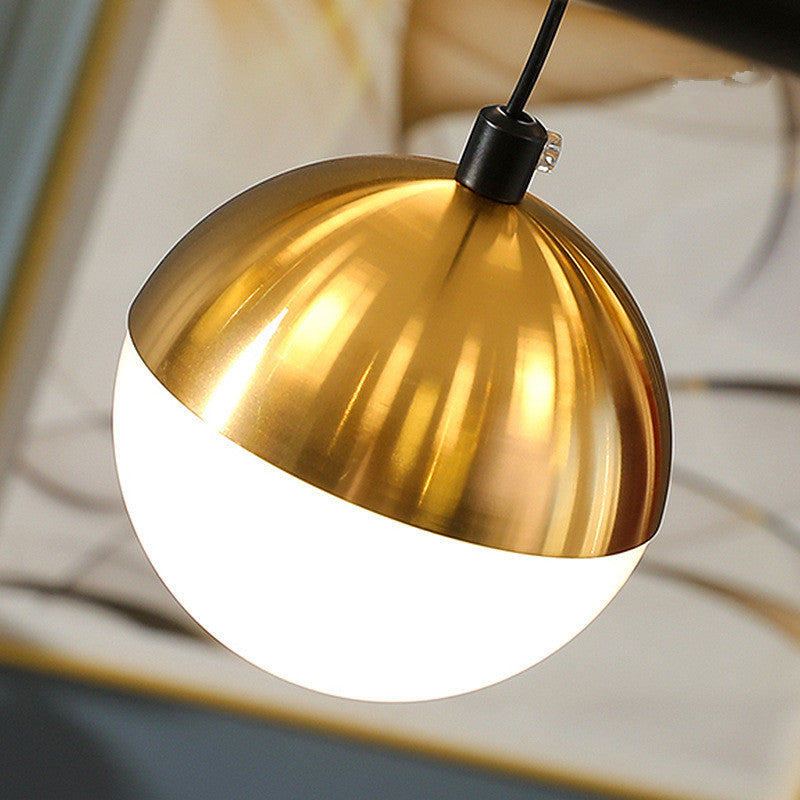 Aurion Acrylic LED Pendant Chandelier with Remote Control, Dimmable, Black Gold, Metal and Acrylic