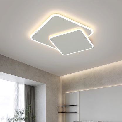LED Lust with Futura Angolo remote control, 98W, 2 squares, cold/hot/neutral light, unstable, white