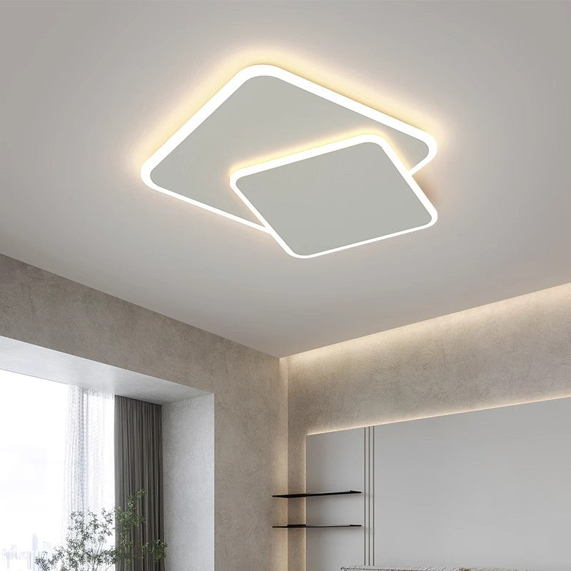 LED Lust with Futura Angolo remote control, 98W, 2 squares, cold/hot/neutral light, unstable, white
