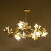 Modern Chandelier, CM260/800GD, 8xE14, Diameter 80cm, Gold, Adjustable Height, Metal and Crystals