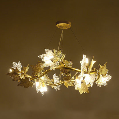 Modern Chandelier, CM260/800GD, 8xE14, Diameter 80cm, Gold, Adjustable Height, Metal and Crystals