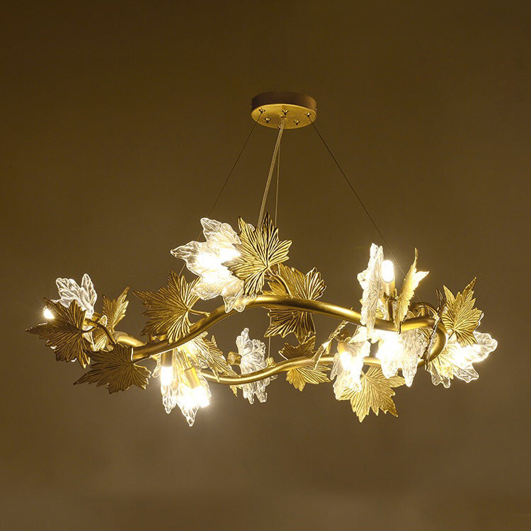 Modern Chandelier, CM260/800GD, 8xE14, Diameter 80cm, Gold, Adjustable Height, Metal and Crystals