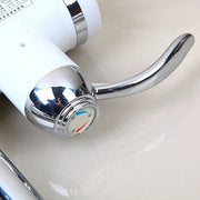 Electric Faucet with Instant Water Heating, LED Temperature Display, Horizontal with Sink/Bathtub Mounting, Power 3000 W, Hot Water 30°C-60°C, White, Z007XDT