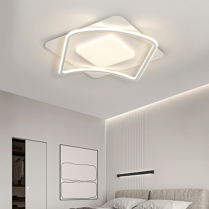 LED Lust with Moderno Vetra remote control, 106W, 2 squares, cold/hot/neutral light, unstable, white