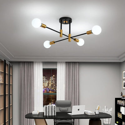 Modernist Lusts Gentile, 4x E27, Black and Gold, Modern Design