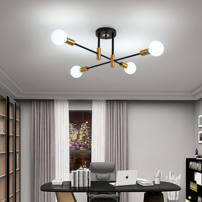 Modernist Lusts Gentile, 4x E27, Black and Gold, Modern Design