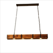 Vintage LED Chandelier LV565/4, 12W Rustic Barn, Wood and Metal, 100cm, Black