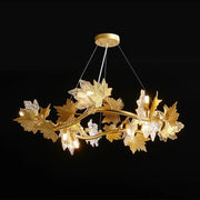 Modern Chandelier, CM260/800GD, 8xE14, Diameter 80cm, Gold, Adjustable Height, Metal and Crystals