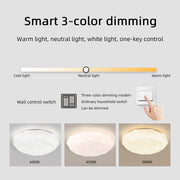 LED ceiling light PL101/500WH, 51W, Diameter 49cm, Warm/Cold/Neutral Light, White