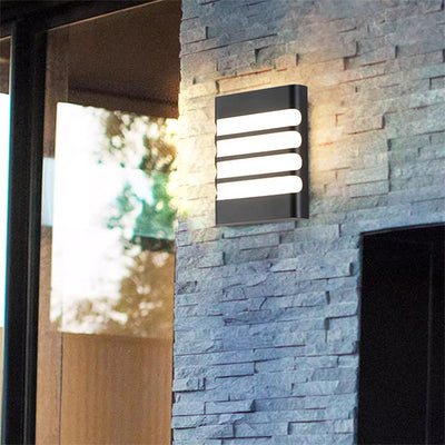 Raisa Exterior Wall Light, 18W, 6000K, Black