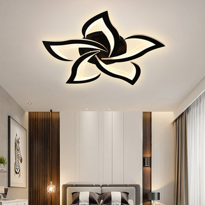 LED Chandelier LT660/5BK, 5 Elements, 55W, Light 3000/4000/6000K, Black, Adjustable Height