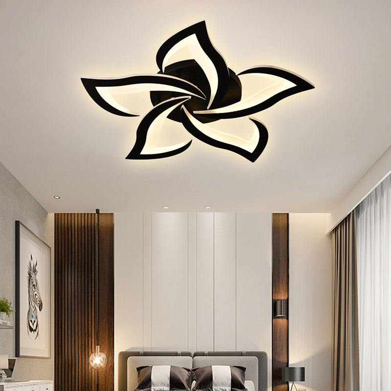 LED Chandelier LT660/5BK, 5 Elements, 55W, Light 3000/4000/6000K, Black, Adjustable Height
