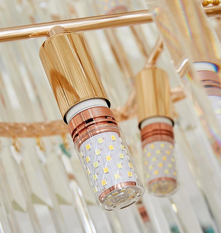 WINDSOR Altiora Crystal Chandelier, Diameter 60cm, Height 1800cm, Shiny Gold, Adjustable Height, Elegant Design