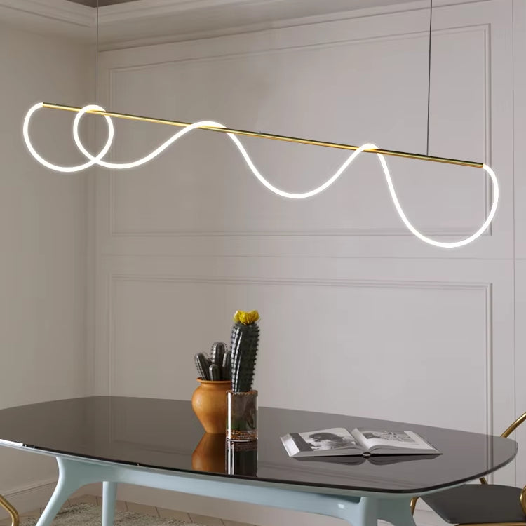 Zara Acrylic LED Pendant Chandelier with Remote Control, Dimmable, 3000K/4000K/6000K, Gold