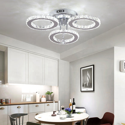 Alanubis Crystal LED Chandelier with Remote Control 37W