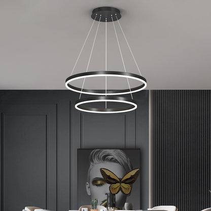 Casiana LED Chandelier with Remote Control, 100W, Black, Dimmable