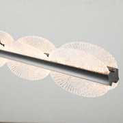 Suspended LED chandelier with remote control ISOTTA 105W, Cold/Warm/Neutral light 3000K/4000K/6000K, Dimmable, Adjustable height, Black and Silver, Metal and Crystal