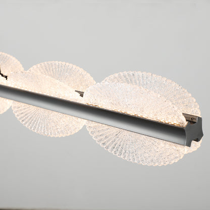 Suspended LED chandelier with remote control ISOTTA 105W, Cold/Warm/Neutral light 3000K/4000K/6000K, Dimmable, Adjustable height, Black and Silver, Metal and Crystal