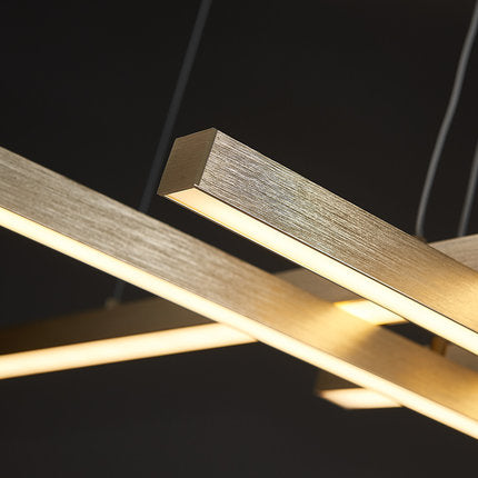 LED LED Ginevra with remote control, 31W, cold/hot/neutral light, golden