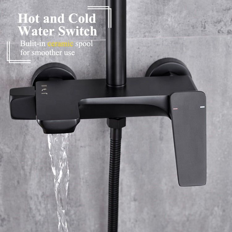 Shower Column, Sanitary Brass, Black, 9960H