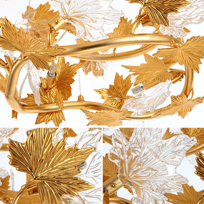 Modern Chandelier, CM260/800GD, 8xE14, Diameter 80cm, Gold, Adjustable Height, Metal and Crystals