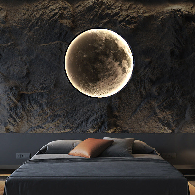 Moon Decorative LED Wall Light 34W Diameter 50CM Warm Neutral Cold Light 3000/4000/6000K