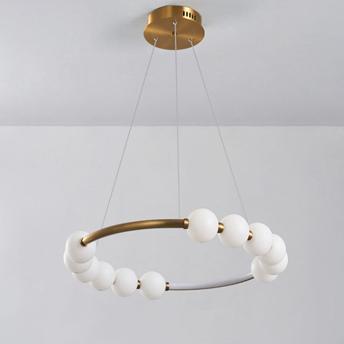 Nova Acrylic LED Pendant Chandelier with Remote Control, Dimmable, 3000K/4000K/6000K, Gold, Metal and Acrylic