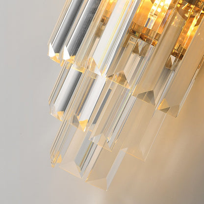 Maxim Wall Lamp, 2*E14, Gold, Metal and Crystal