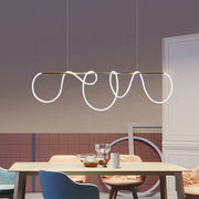 Elara Acrylic LED Pendant Chandelier with Remote Control, Dimmable, 3000K/4000K/6000K, Gold