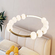 Nova Acrylic LED Pendant Chandelier with Remote Control, Dimmable, 3000K/4000K/6000K, Gold, Metal and Acrylic