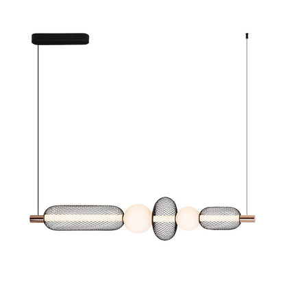 Suspended LED Chandelier LM551/5BK, 28W, Light 3000/4000/6000K, Black, Adjustable Height