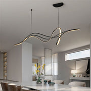 Suspended LED chandelier with remote control INFINITY HALO 138W, Cold/Warm/Neutral light, Dimmable, Black, Height Adjustable