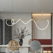 Zara Acrylic LED Pendant Chandelier with Remote Control, Dimmable, 3000K/4000K/6000K, Gold