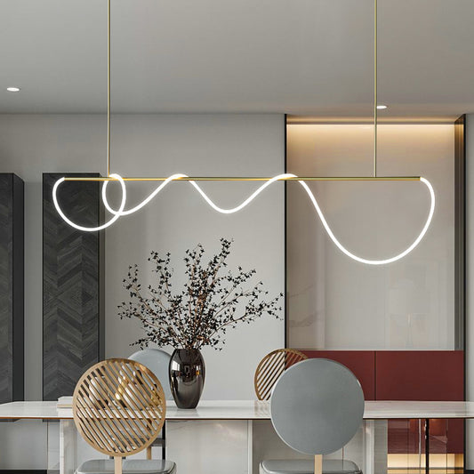 Zara Acrylic LED Pendant Chandelier with Remote Control, Dimmable, 3000K/4000K/6000K, Gold