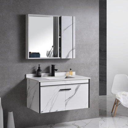 Bathroom Furniture Set 60x48cm 3 Pieces Black White