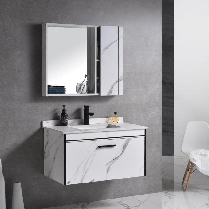 Bathroom Furniture Set 60x48cm 3 Pieces Black White