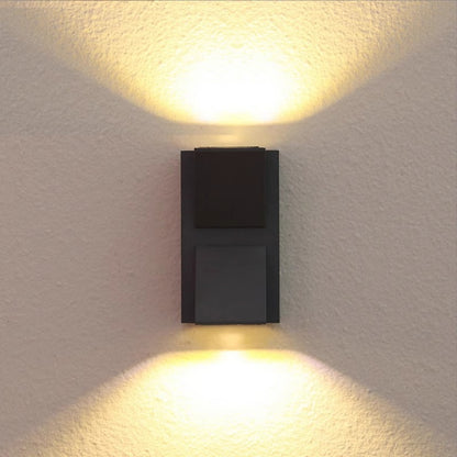 Fantas Outdoor and Indoor LED Wall Lamp, 4 Sources x 1W, IP65, Metallic, Black, 3000K