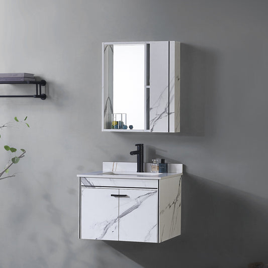 Bathroom Furniture Set 80x48cm 3 Pieces Black White